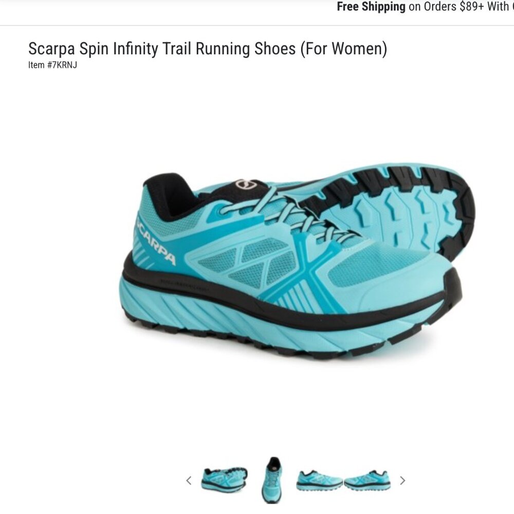 W's Scarpa Spin Infinity Shoes 6.5 Scuba Blue/Atoll 37.5